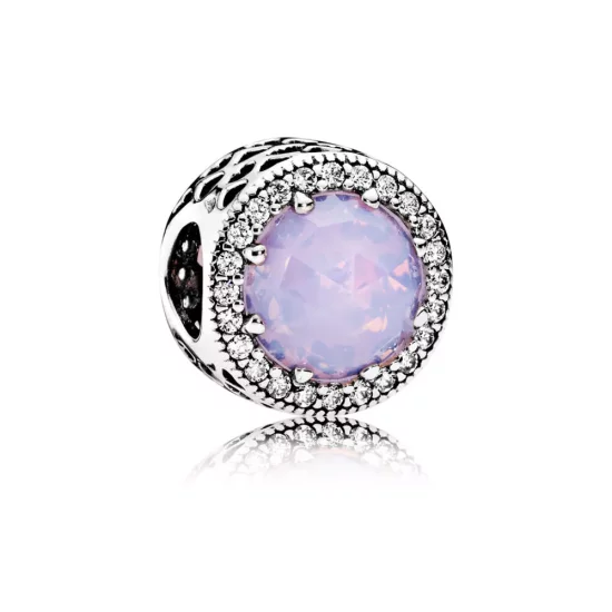 (imagen para) Charm Corazones Radiantes rosa iridiscente - PANDORA
