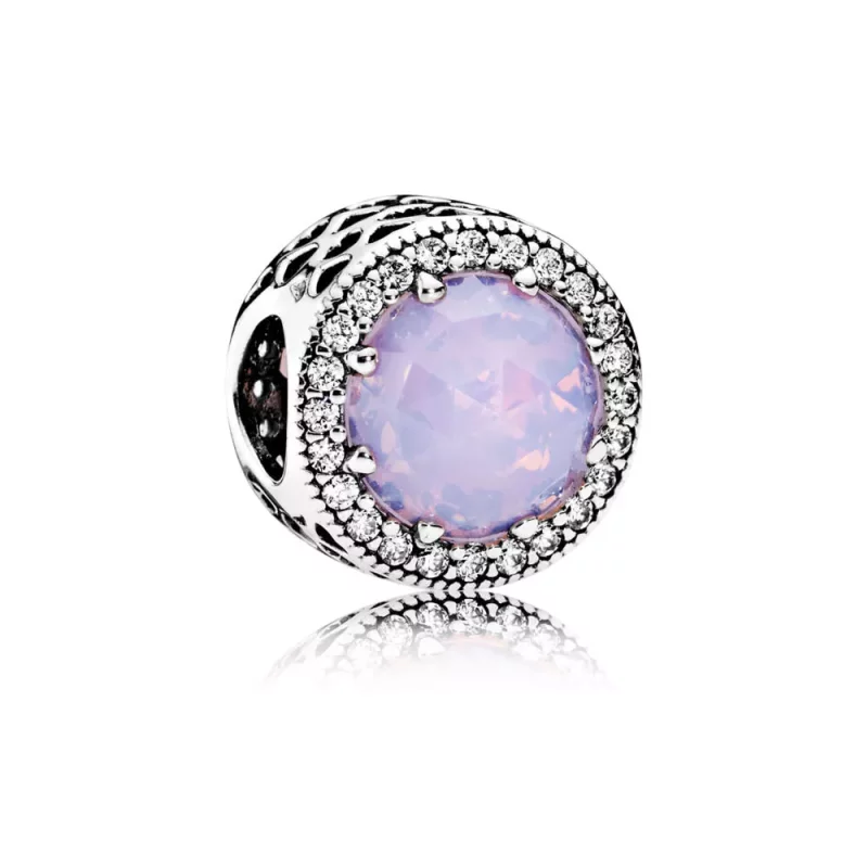 (imagen para) Charm Corazones Radiantes rosa iridiscente - PANDORA
