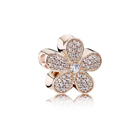 (imagen para) Charm PANDORA Rose Margarita Brillante