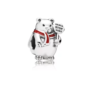 Charm en plata de ley Oso Polar de Navidad - PANDORA (imagen para) Charm en plata de ley Oso Polar de Navidad - PANDORA