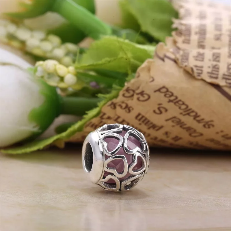(imagen para) Pink Encased in Love Charm - PANDORA - Ver 2