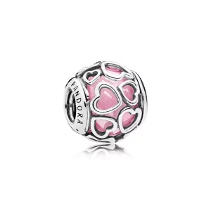 Pink Encased in Love Charm - PANDORA (imagen para) Pink Encased in Love Charm - PANDORA