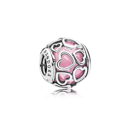 (imagen para) Pink Encased in Love Charm - PANDORA