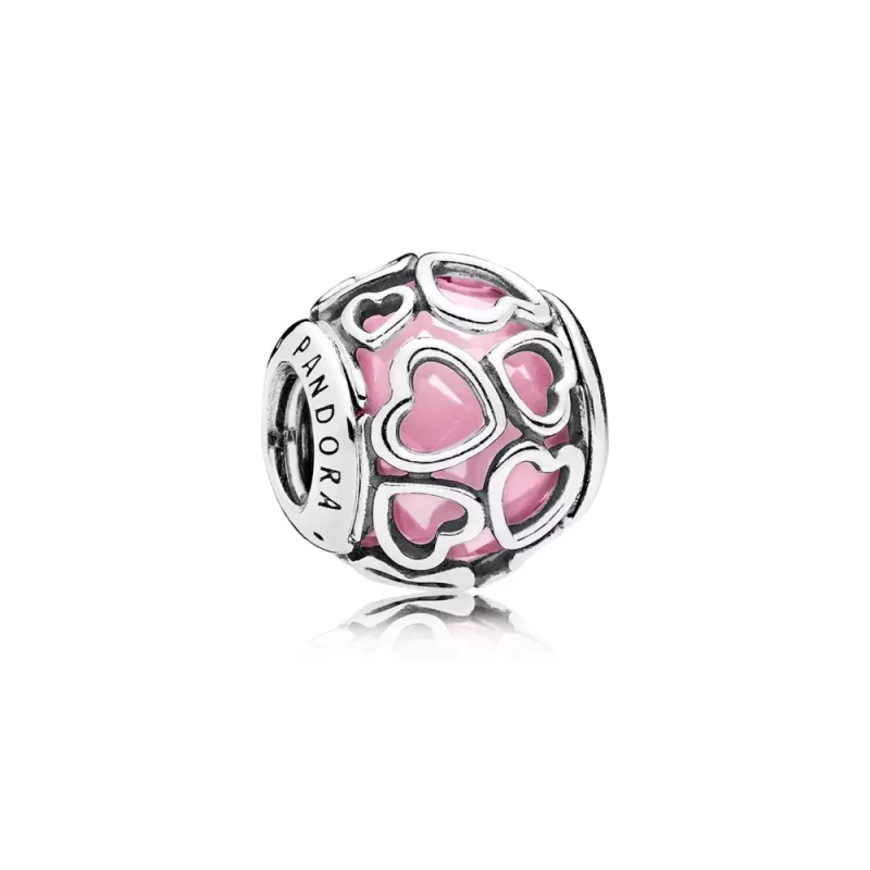 (imagen para) Pink Encased in Love Charm - PANDORA