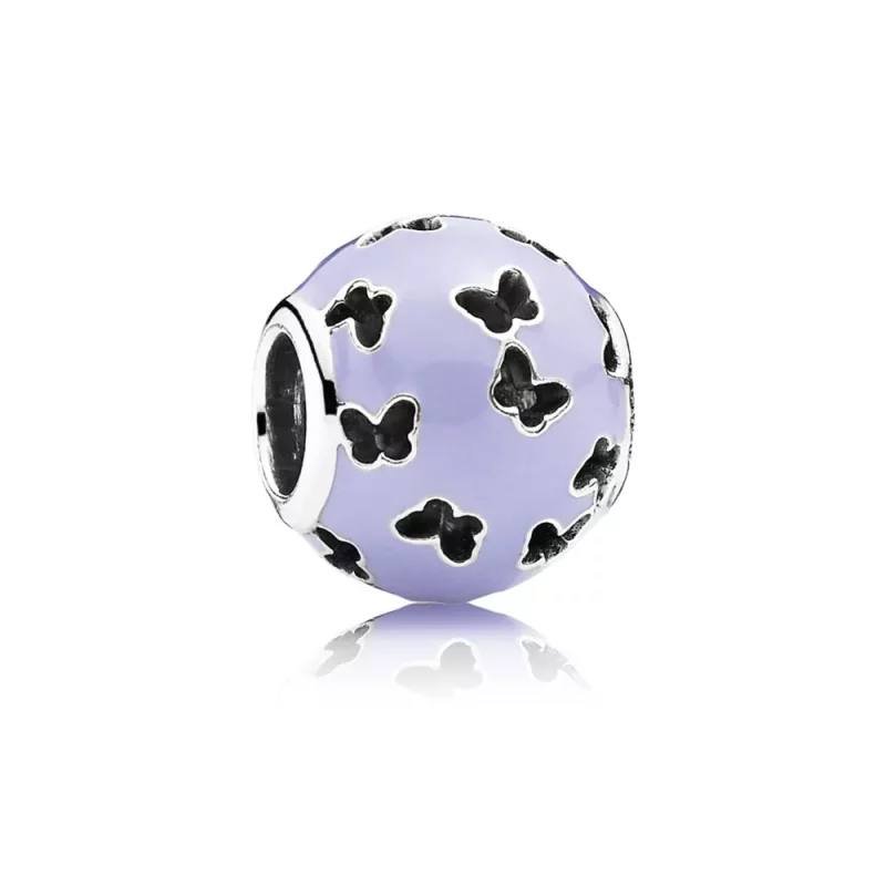 (imagen para) Charm Mariposas que agitan de la lavanda PANDORA