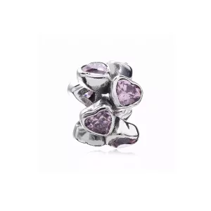 (imagen para) Separador en plata de ley Espacio en mis corazones PANDORA