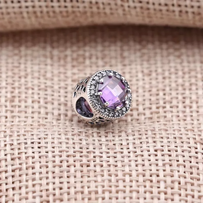 (imagen para) Charm Coraz&oacute;n Radiante Morado - PANDORA - Ver 2