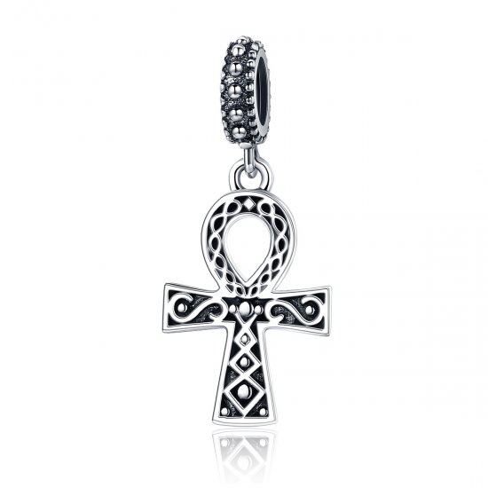 Estilo Pandora Plata La Cruz del Poder de la Fe Retro Colgante - SCC185 - Haga click en la imagen para cerrar