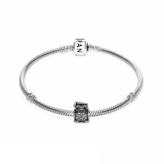 Pulsera Moments en plata de ley charm Búho - Haga click en la imagen para cerrar