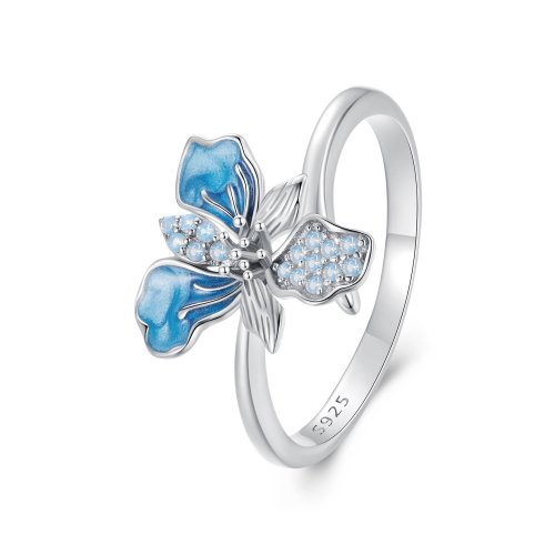 Anillo de iris azul estilo PANDORA - BSR509-E