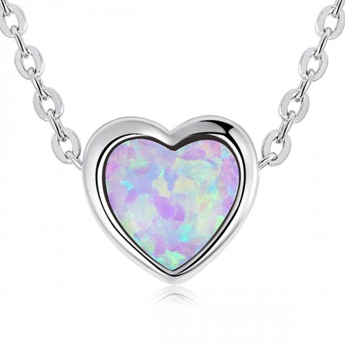 Collar de Amor con Estilo Pandora con Opalos - SCN471