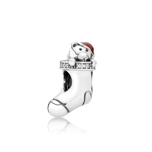 Charm Calcetín Navideño con osito - PANDORA