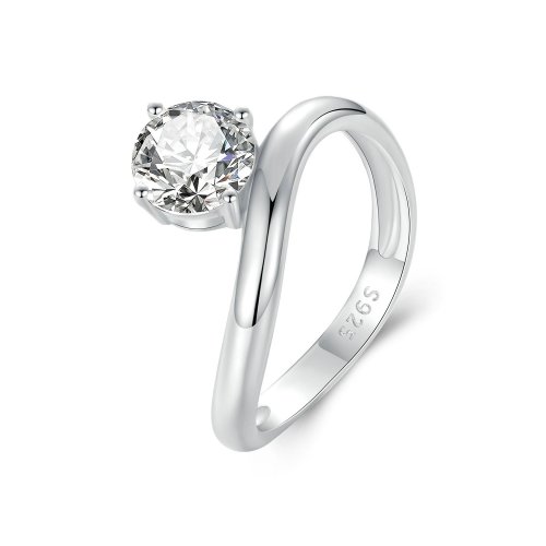 Anillo de moissanita de 1 ct con estilo PANDORA (con un certificado) - MSR050