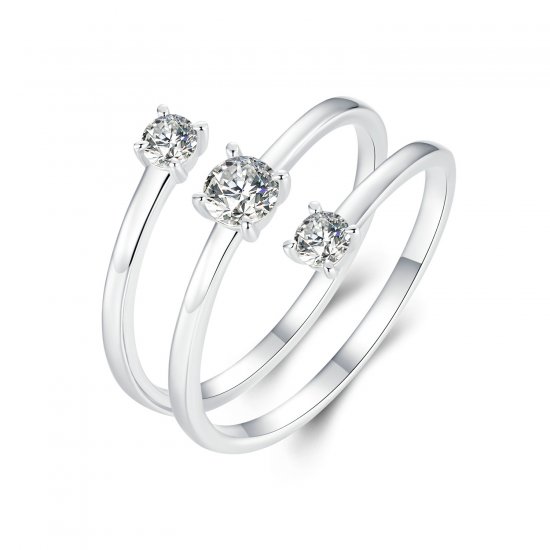 Anillo envolvente brillante estilo PANDORA - BSR532-E - Haga click en la imagen para cerrar