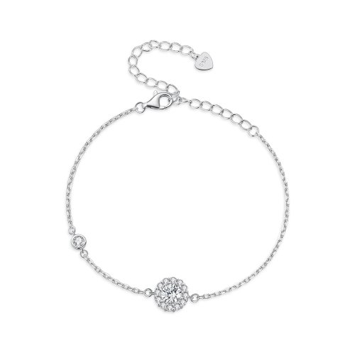 Pulsera Simple de Estilo Pandora con un quilate (Un Certificado) - MSB007