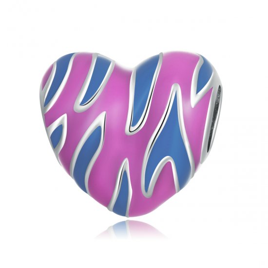 Charm de amor estilo Pandora con colores contrastantes - SCC2215 - Haga click en la imagen para cerrar