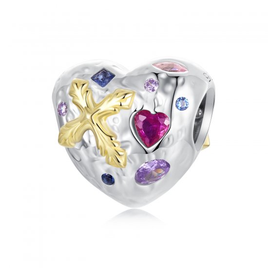 Charm de corazón con cruz estilo vintage de PANDORA - BSC1006 - Haga click en la imagen para cerrar