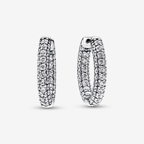 Pendientes de Aro de una Fila Timeless Pavé de Pandora - 292624C01