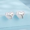 Pendientes de corazón con lazo estilo PANDORA - SCE1810