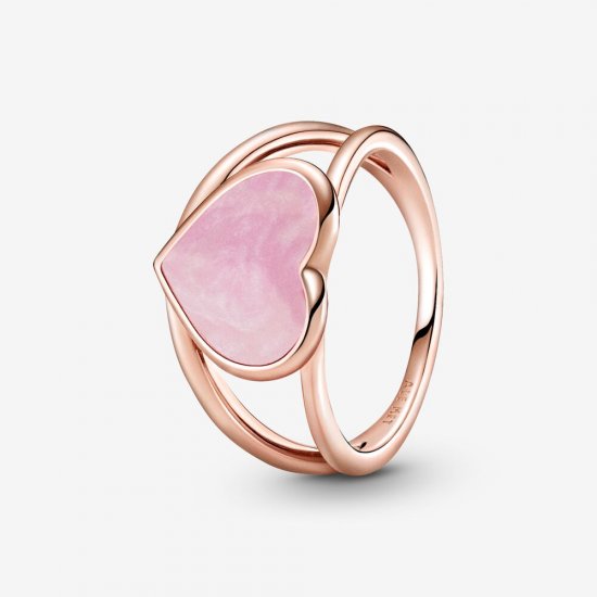 Anillo de declaración PANDORA Pink Swirl Heart - 189263C01 - Haga click en la imagen para cerrar