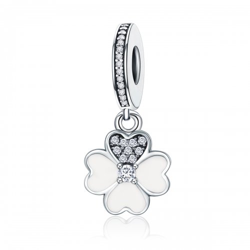 Pendiente Pandora estilo trébol de plata colgante - SCC259
