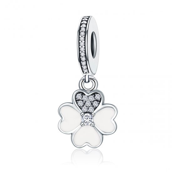 Pendiente Pandora estilo trébol de plata colgante - SCC259 - Haga click en la imagen para cerrar