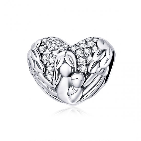 Encanto estilo Pandora de plata "Gracias y Te quiero" - SCC1462 - Haga click en la imagen para cerrar