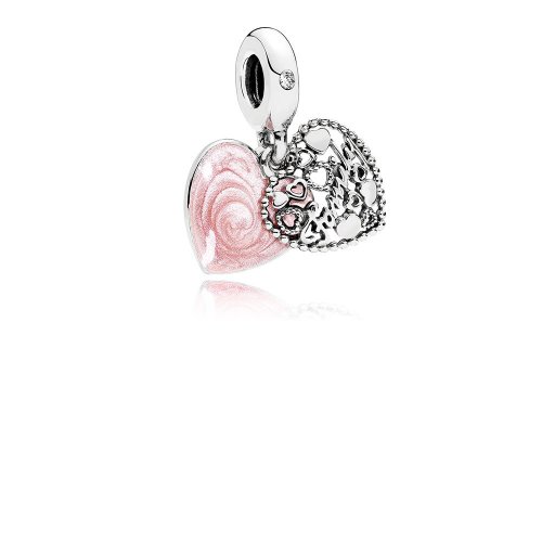 Charm colgante en plata de ley El amor hace a una familia PANDORA