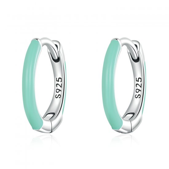 Aretes de aro de doble círculo estilo Pandora - SCE1454 - Haga click en la imagen para cerrar