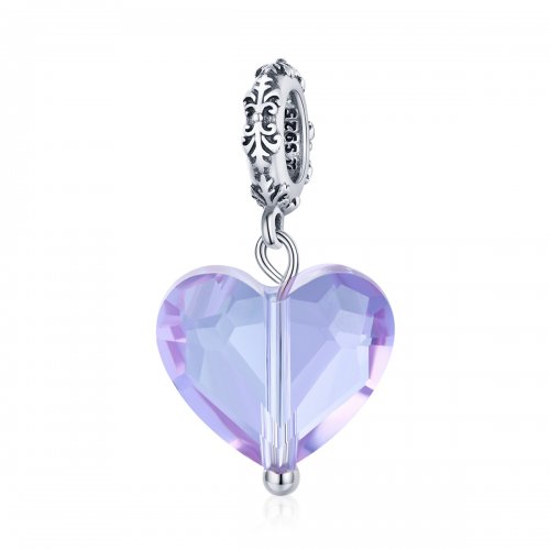 Pulsera de estilo Pandora en plata con colgante de amor romántico - SCC1816