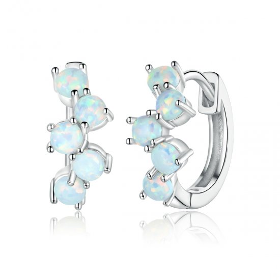 Pendientes de Aro de Burbujas de Ensueño de Estilo Pandora en Plata - SCE941 - Haga click en la imagen para cerrar