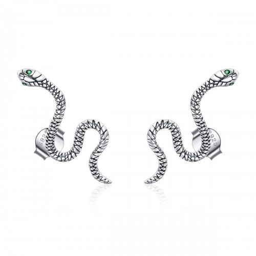 Pendientes de botón estilo Pandora de Plata - SCE1111
