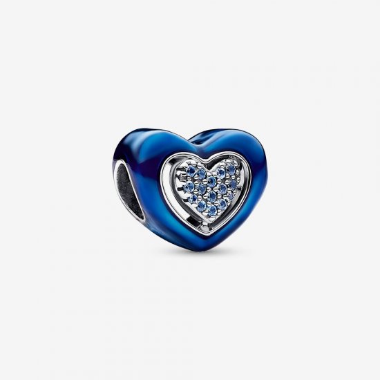 Charm de Corazón Giratorio Pandora Azul - 792750C01 - Haga click en la imagen para cerrar