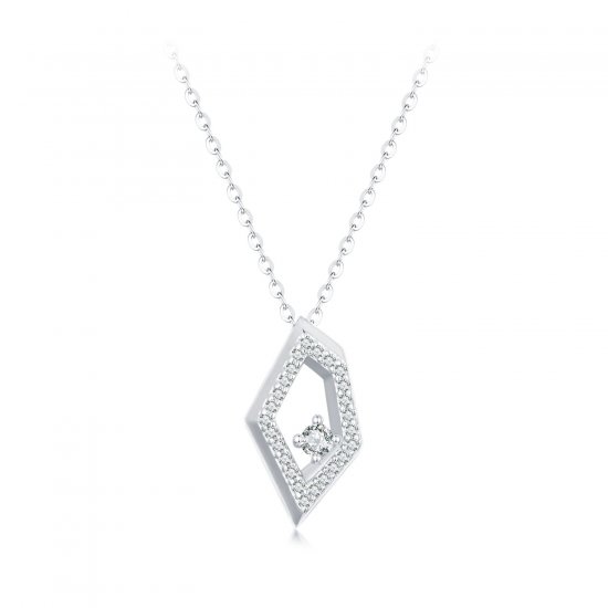 Collar con destellos geométricos estilo PANDORA - SCN517 - Haga click en la imagen para cerrar