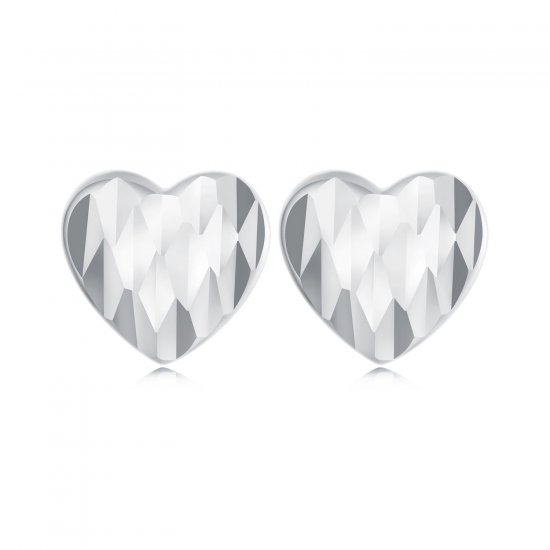 Pendientes de flores en forma de corazón estilo PANDORA - SCE1703 - Haga click en la imagen para cerrar