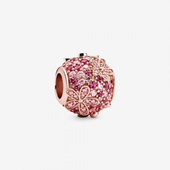 PANDORA Encanto de Flor Margarita Rosa con Pavé - 788797C01 - Haga click en la imagen para cerrar
