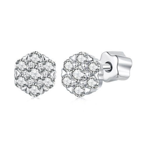 Pendientes de moissanita estilo PANDORA (con un certificado) - MSE059