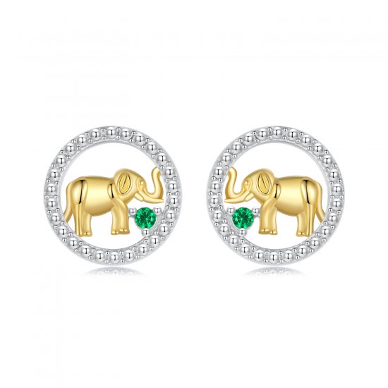 Pendientes de elefante dorado estilo PANDORA - SCE1794 - Haga click en la imagen para cerrar