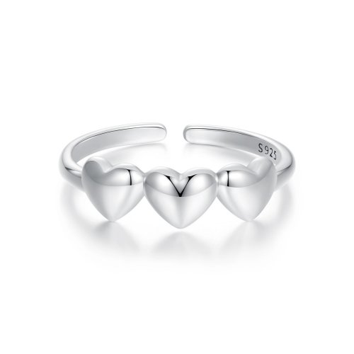 Anillo en forma de corazón estilo PANDORA - SCR1001-E