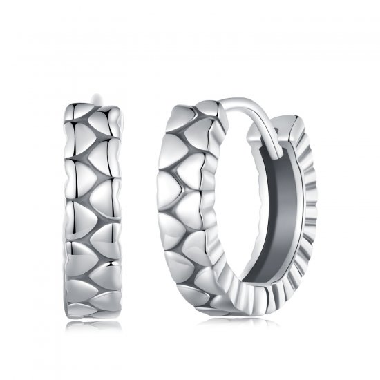 Aretes de aro con corazón estilo Pandora - SCE1653 - Haga click en la imagen para cerrar
