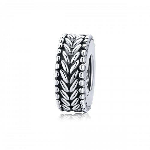 Charm de Espaciador de Trigo de Plata Estilo Pandora - SCC1452