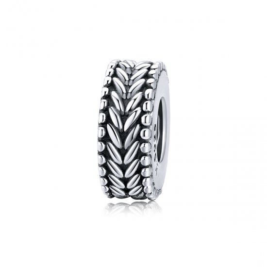 Charm de Espaciador de Trigo de Plata Estilo Pandora - SCC1452 - Haga click en la imagen para cerrar