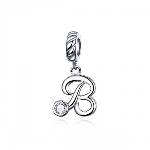 Pandora Style Colgante de Letra B en Plata - SCC1183-B