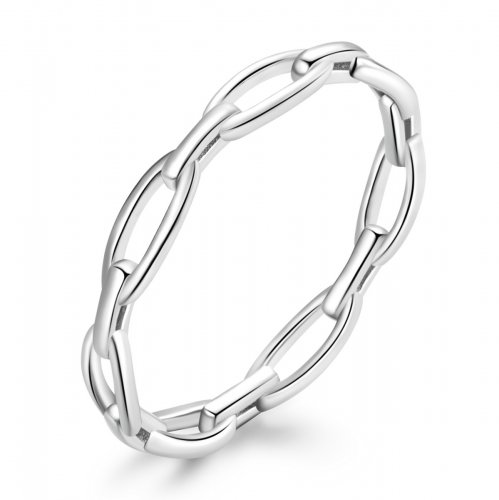Anillo estilo Pandora con cadena francesa - BSR211-A