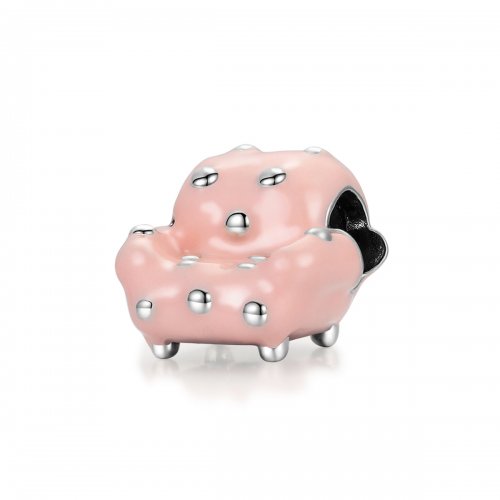 Charm de sofá estilo Pandora con remache de plata - SCC1854