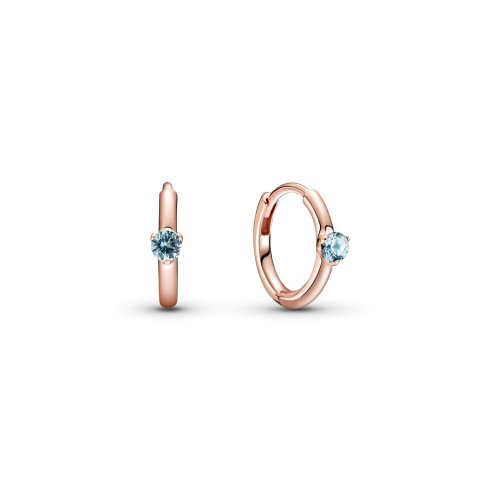 Pendientes de Aro Huggie Solitario PANDORA en Azul Claro - 289304C02