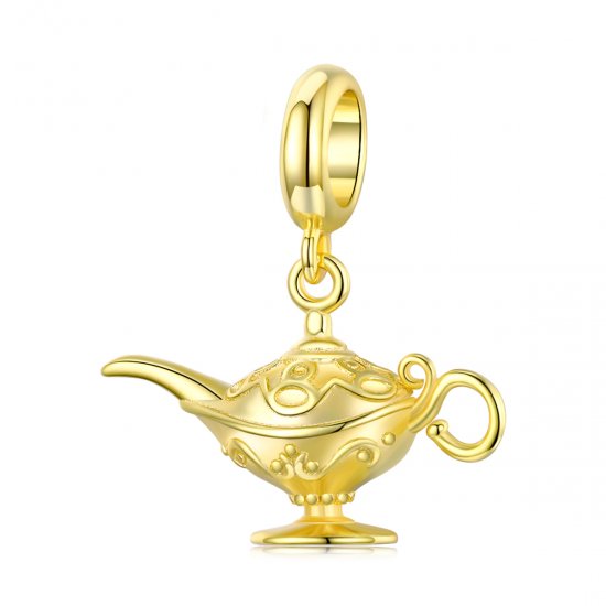 Estilo Pandora Lámpara Mágica con Baño de Oro de 18 quilates - SCC1819 - Haga click en la imagen para cerrar