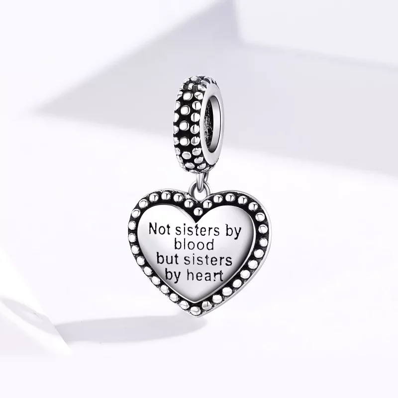(imagen para) Colgante Bestie plateado estilo Pandora - SCC1396 - Ver 2
