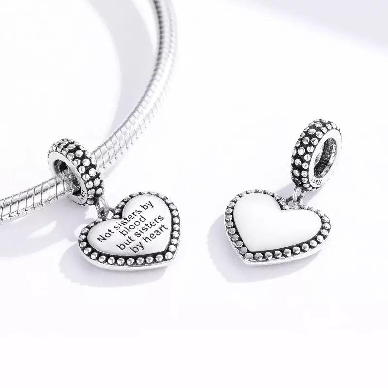 (imagen para) Colgante Bestie plateado estilo Pandora - SCC1396 - Ver 4