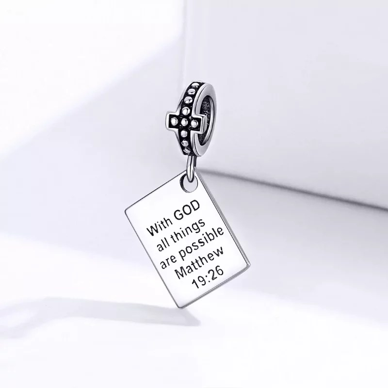 (imagen para) Colgante Biblia Plata Estilo Pandora - SCC1424 - Ver 2